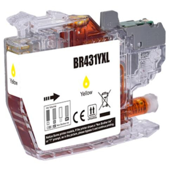 Compatible Brother LC431XLY Yellow Ink Cartridge compatible 