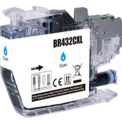 Compatible LC432XLC Cyan Ink Cartridge for Brother MFCJ5340DW, BROTHER MFCJ5740DW, BROTHER MFCJ6540DW, BROTHER MFCJ6940DW