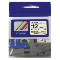 Brother label printer tze231 tze231 8m black compatible