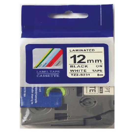 Brother label printer tze231 tze231 8m black compatible